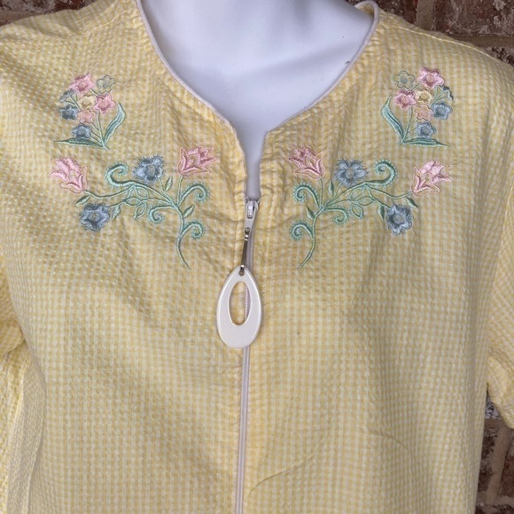 Premier Intimates Seersucker House Dress Size Medium - Picture 4 of 12